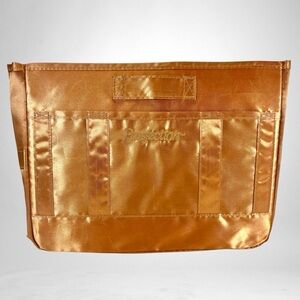 Pursfection Purse Insert Organizer Leopard Print Satin Pockets Removable Divider